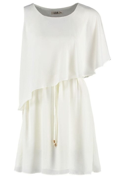biała asymetryczna sukienka