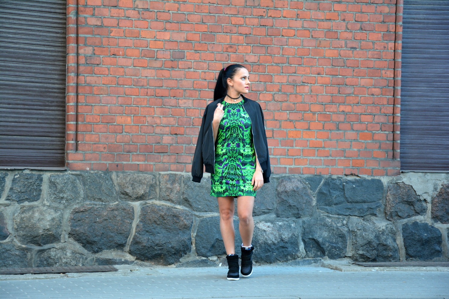 zielona sukienka blog